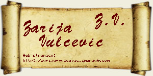 Zarija Vulčević vizit kartica